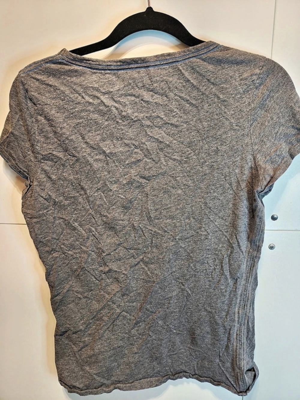 American Eagle Gray Eagle Graphic Tee Distressed 2000s M - Picture 5 of 5